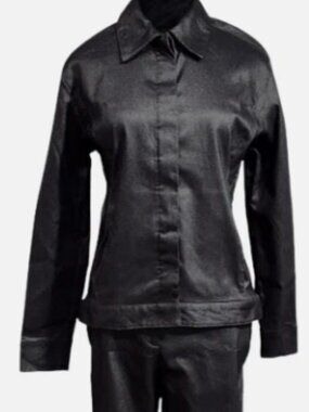 Vintage Laura Leigh LTD Black Iridescent Jacket & Pant RN 92608 Women's Size 6